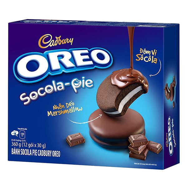 Bánh Oreo Socola Pie Cadbury Hộp 360G