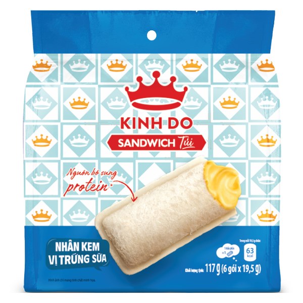 Bánh Sandwich Mojo Kem Trứng Sữa 117G