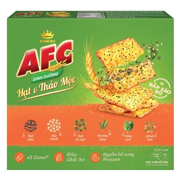Bánh AFC Dinh Dưỡng Hạt & Thảo Mộc Hộp 261.6G