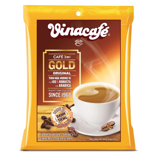 Cà Phê Sữa Vinacafe Gold Original 24 Gói*20G