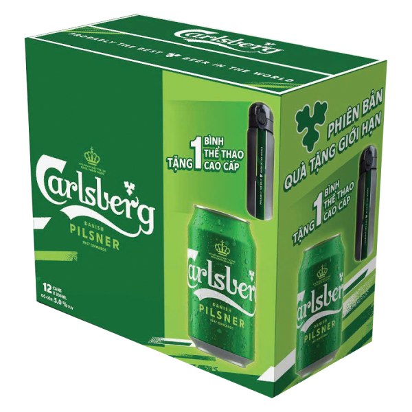 Bia Carlsberg Danish Pilsner Thùng 12 Lon 330Ml