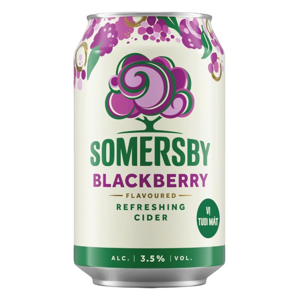 Nước Táo Lên Men Cider Somersby Vị Mâm Xôi Lon 320Ml