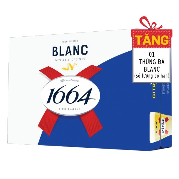 Bia Kronenbourg 1664 Blanc Thùng 24 Lon 330Ml