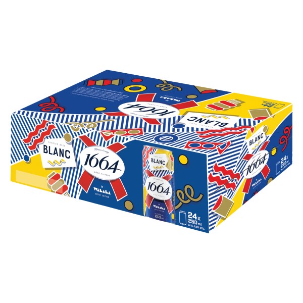 Bia Kronenbourg 1664 Blanc Thùng 24 Lon 250Ml