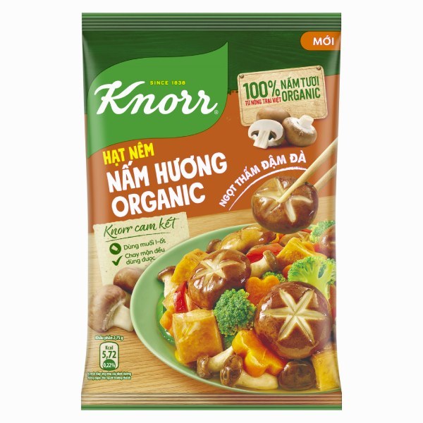 Hạt Nêm Knorr Nấm Hương Organic Gói 800G