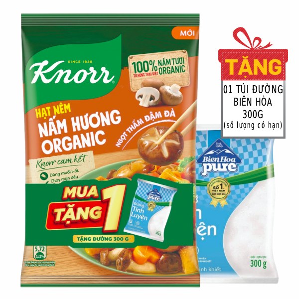 Hạt Nêm Knorr Nấm Hương Organic Gói 800G