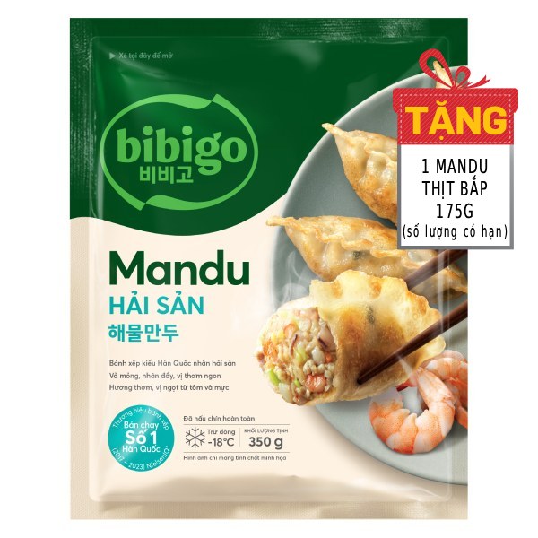 Bánh Xếp Mandu Bibigo Nhân Hải Sản 350G