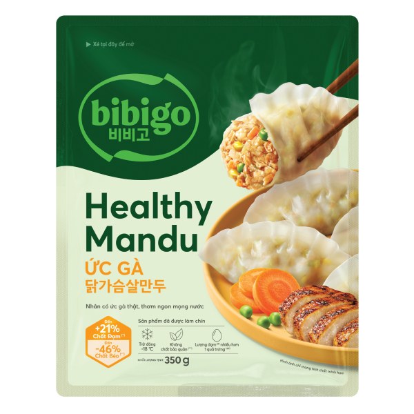 Bánh Xếp Mandu Bibigo Healthy Ức Gà Gói 350G
