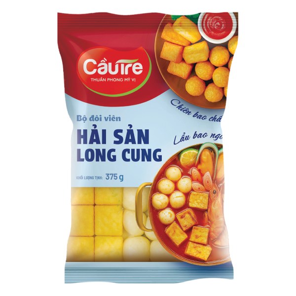 Viên Hải Sản Long Cung Cầu Tre Gói 375G