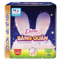 (Only Emartmall) Băng Vệ Sinh Quần Diana Comfy Night M-L 5 Miếng