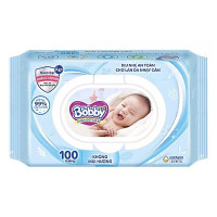 (Only Emartmall) Khăn Ướt Bobby Care Không Hương 100 Miếng