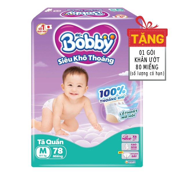Tã Quần Bobby Super Jumbo M78