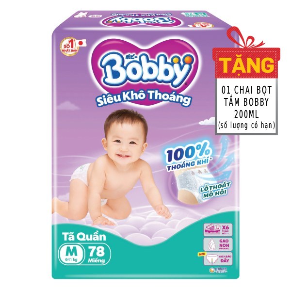Tã Quần Bobby Super Jumbo M78