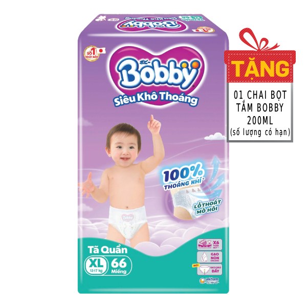 Tã Quần Bobby Super Jumbo XL66