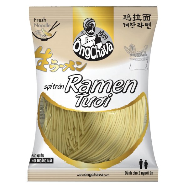 Mì Ramen Tươi Ông Chà Và Sợi Tròn 150G