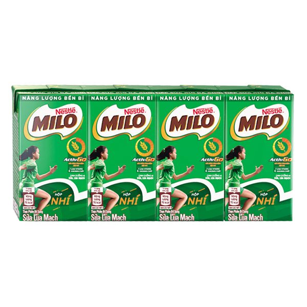 Lốc 4 Thức Uống Lúa Mạch Nestle Milo 110Ml