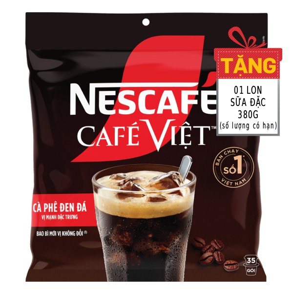 Cà Phê Đen Đá Nescafe Việt 2in1 Túi 35 Gói*16G