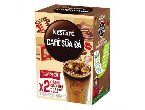 Cà Phê Nescafe 3IN1 Sữa Đá 24G*10 Gói