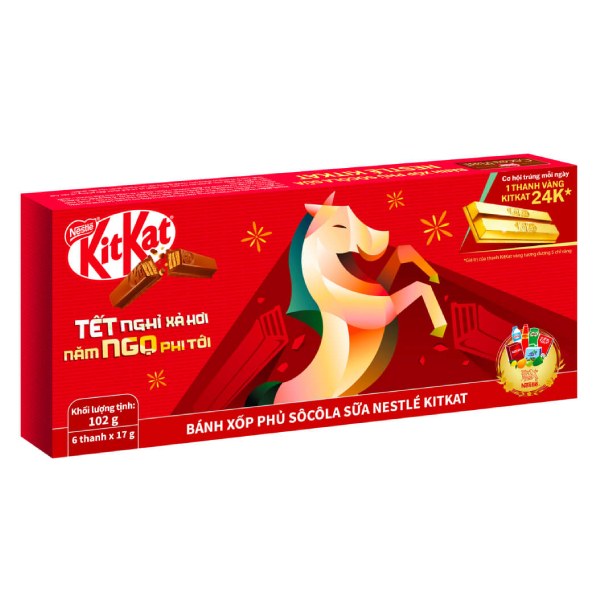(Mẫu Tết) Socola Kitkat 2F Hộp 102G