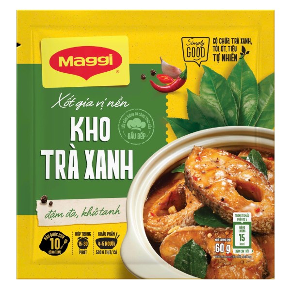 Gia Vị Hoàn Chỉnh Maggi Xốt Kho Trà Xanh Gói 60G