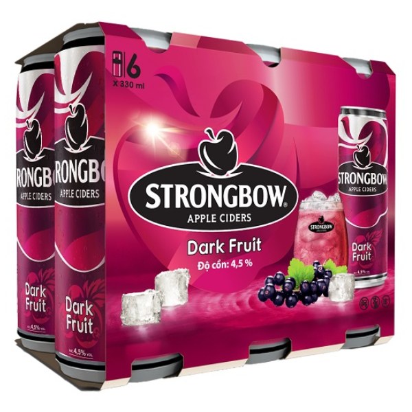 Nước Táo Lên Men Strongbow Dark Fruit Lốc 6 Lon 320Ml