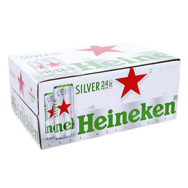 Bia Heineken Silver Thùng 24 Lon 330Ml 