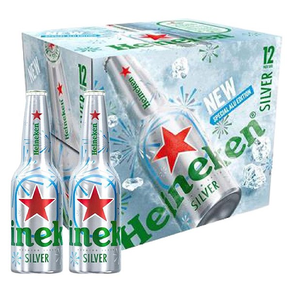 Bia Heineken Silver Thùng 12 Chai Nhôm 330Ml