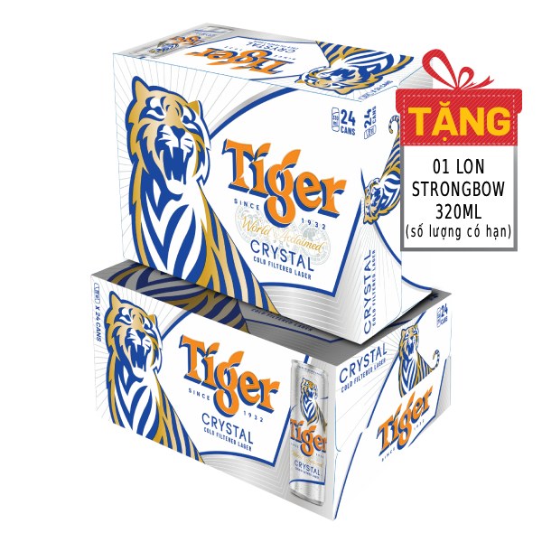 Bia Tiger Crystal Thùng 24 Lon 330Ml