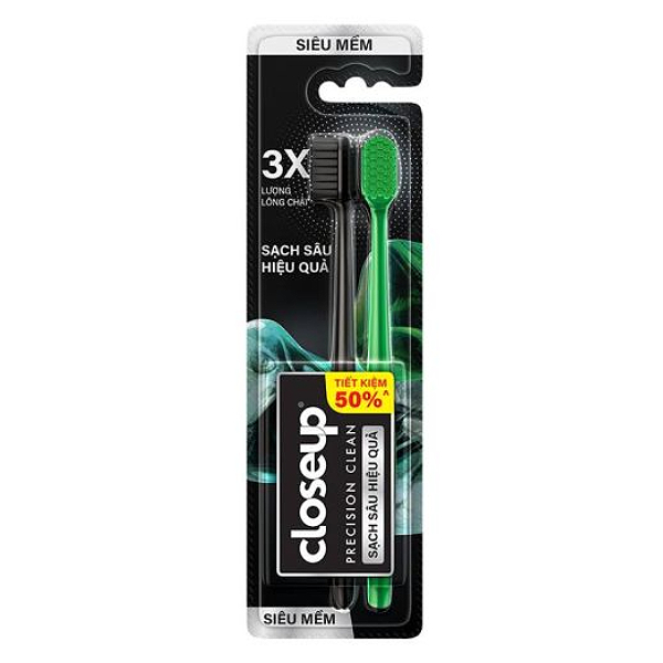 Lô 2 Bàn Chải Đánh Răng Closeup Siêu Mềm Sạch Sâu Hiệu Quả
