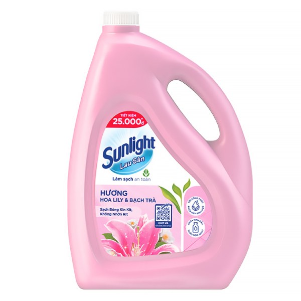 Nước Lau Sàn Sunlight Tinh Dầu Thảo Mộc Hoa Lily Và Bạch Trà Bình 3.6Kg