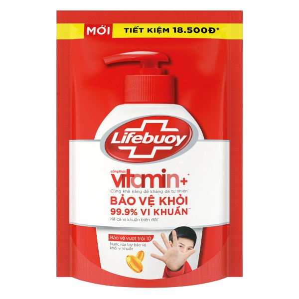 Nước Rửa Tay Lifebuoy Vitamin Bảo Vệ Vượt Trội Túi 400G