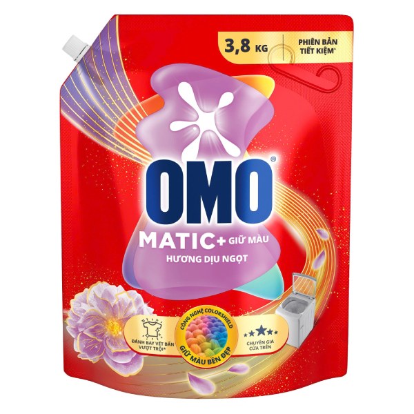 Nước Giặt Omo Matic Cửa Trên Giữ Màu Túi 3.8Kg