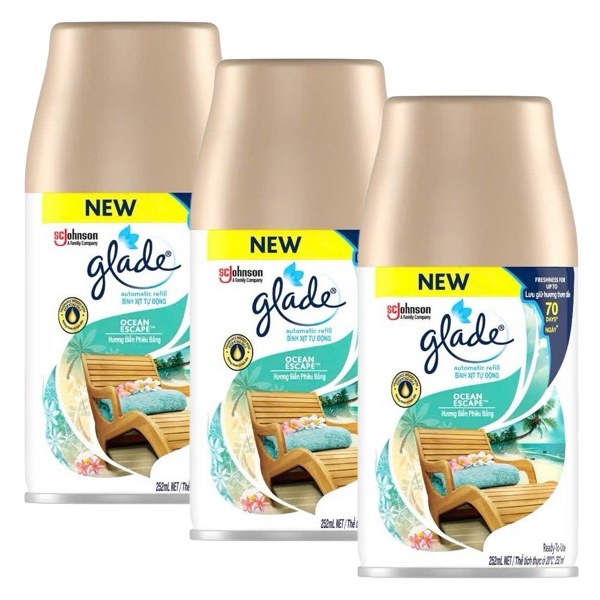 Lô 2+1 Bình Refill Glade Hương Biển Phiêu Bồng 252Ml