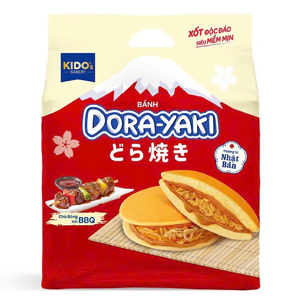 Bánh Kido Dorayaki Chà Bông Xốt BBQ Gói 150G