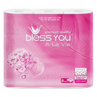 (Only Emartmall) Lốc 9 Cuộn Giấy Vệ Sinh Bless You À La Vie Cao Cấp 2 Lớp