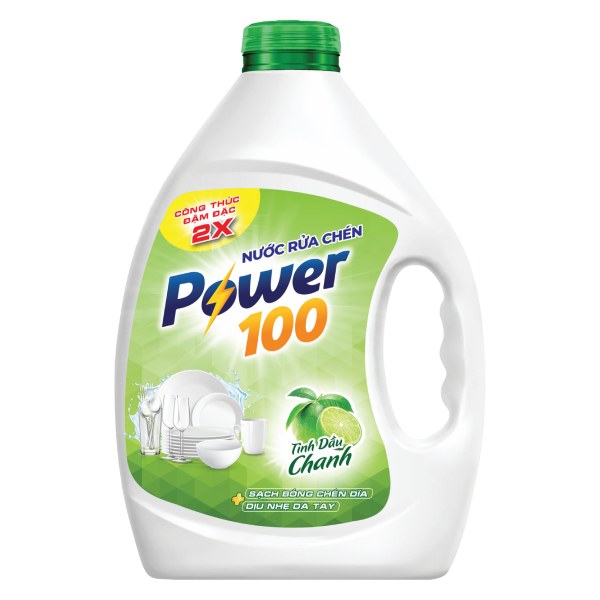Nước Rửa Chén Power 100 Chanh Bình 3.5G