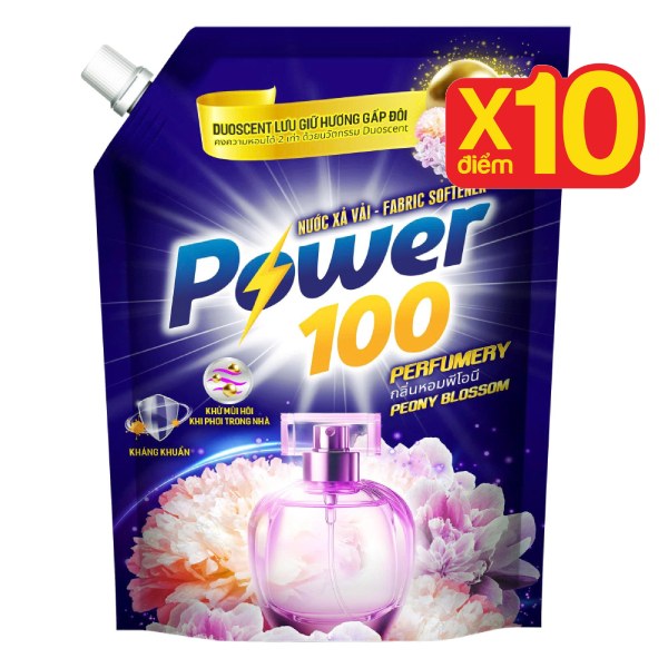 Nước Xả Vải Power 100 Hương Peony Blossom Túi 2L