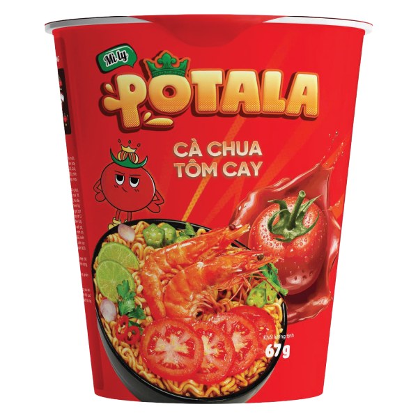 Mì Potala Cà Chua Tôm Cay Ly 67G