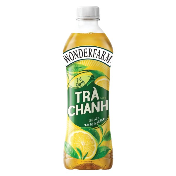 Trà Xanh Wonderfarm Chanh Chai 430Ml