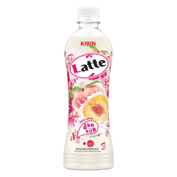 Nước Trái Cây Kirin Latte Đào Chai 430Ml