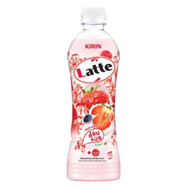 Nước Trái Cây Kirin Latte Dâu Chai 430Ml