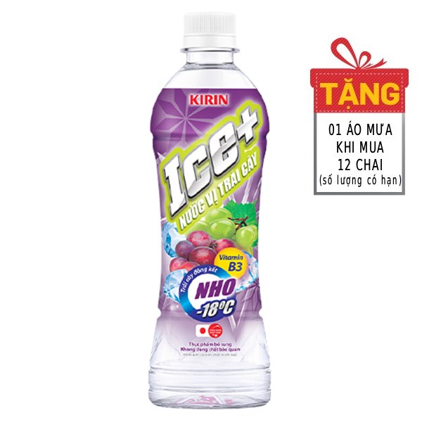 Nước Trái Cây Kirin Ice+ Nho 490Ml