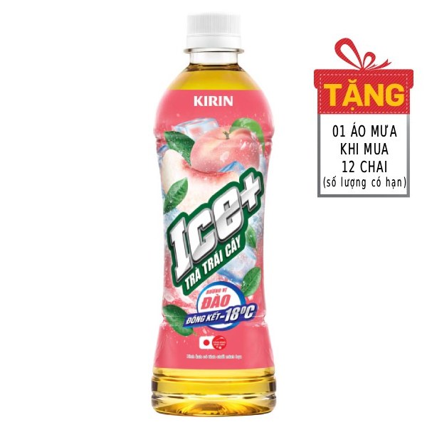 Trà Trái Cây Đông Kết Kirin Ice+ Hương Đào 490Ml