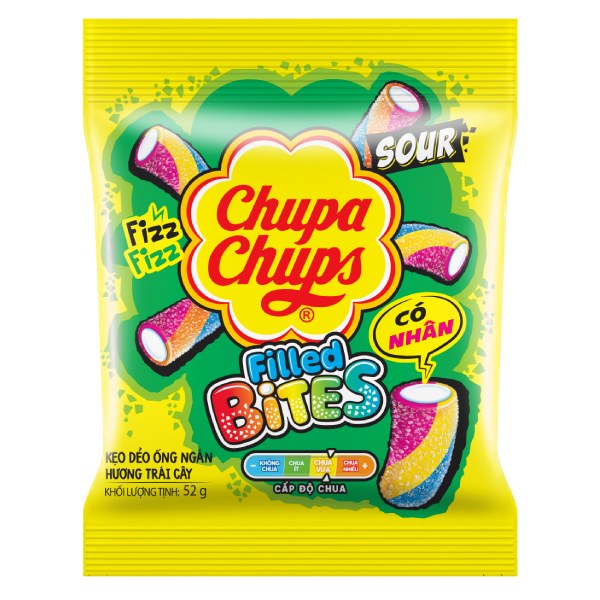 Kẹo Dẻo Chupa Chups Ống Ngắn Trái Cây 52G