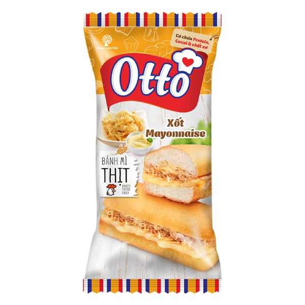 Bánh Mì Otto Thịt Xốt Mayonnaise Gói 50G