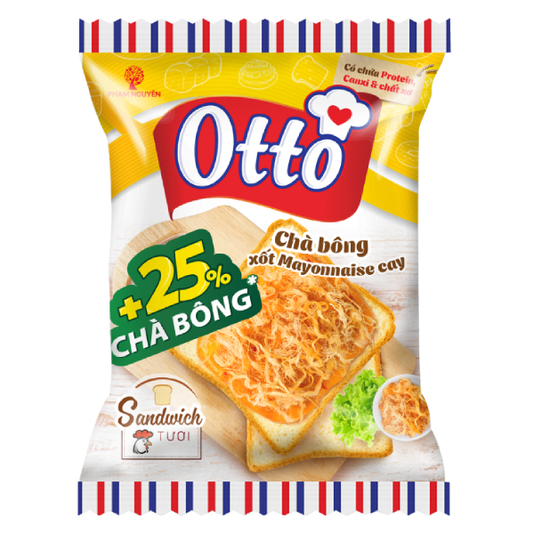 Bánh Mì Sandwich Otto Chà Bông Mayo Cay 76G
