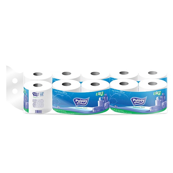 Lốc 10 Cuộn Giấy Lụa Pulppy 