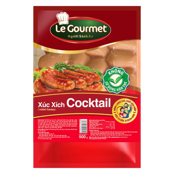 Xúc Xích Tươi Cocktail Le Gourmet Gói 500G