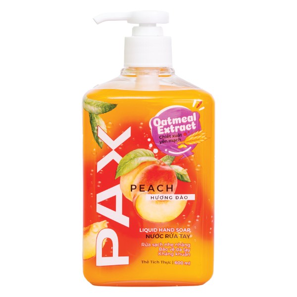 Nước Rửa Tay Pax Đào Chai 600Ml