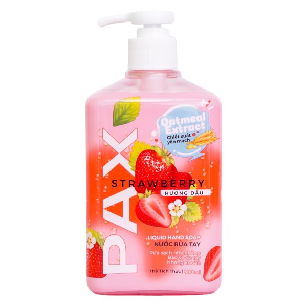 Nước Rửa Tay Pax Dâu Chai 600Ml